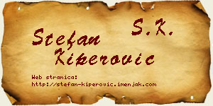 Stefan Kiperović vizit kartica